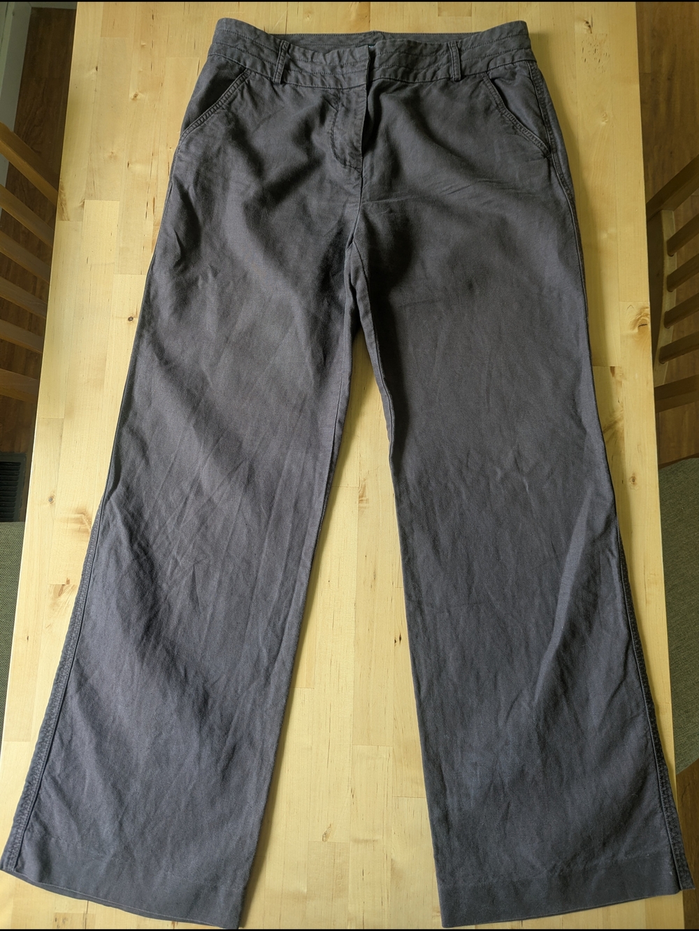 J. Crew Women's Brown Wide Leg Pants Linen Blend